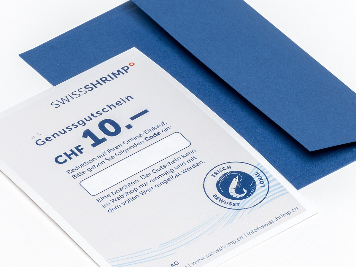 SwissShrimp bon cadeau CHF 10.00